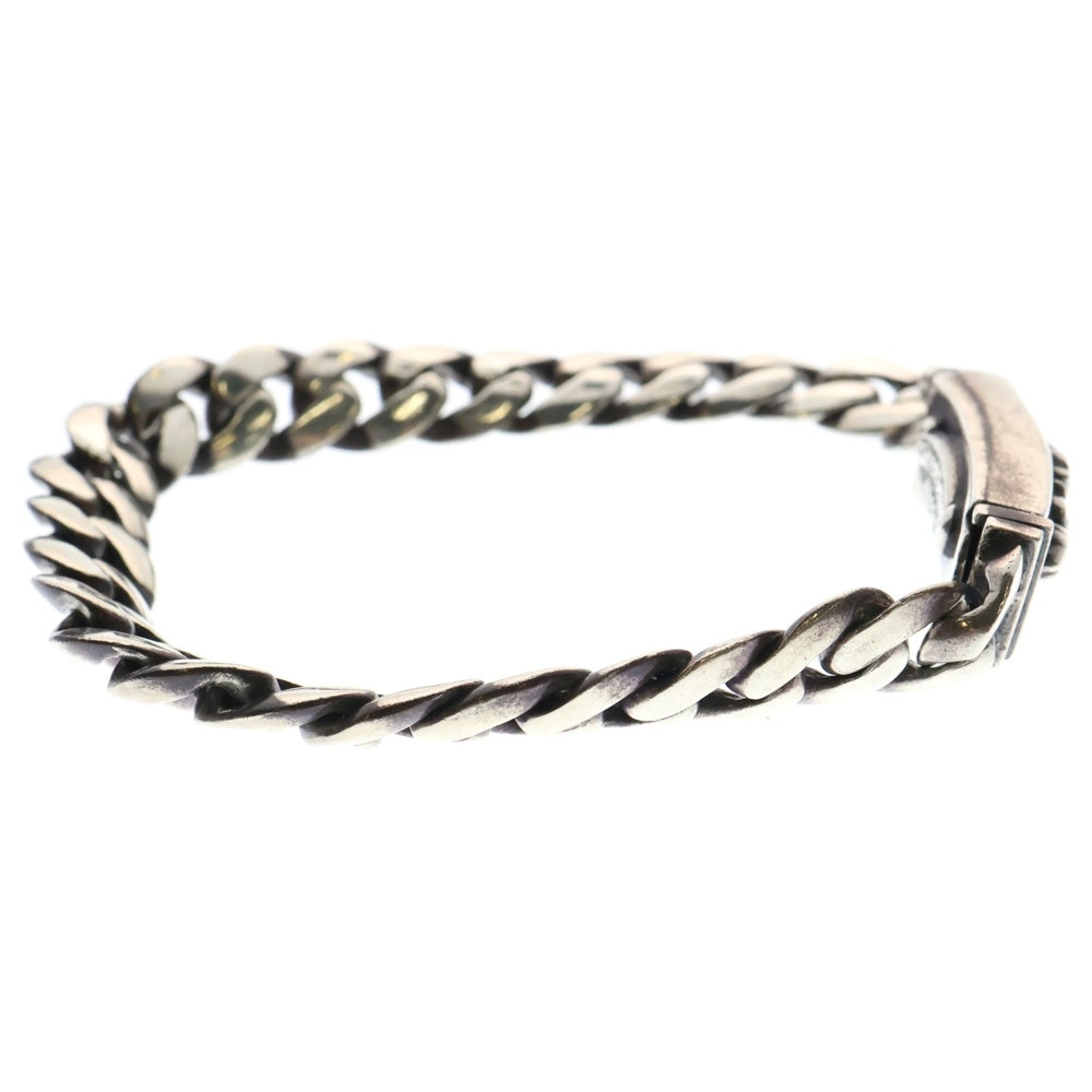 CHROME HEARTS(クロムハーツ) 24LINK ID BBY FLRL CRS ベイビーIDフローラルクロス 1サファイア シルバーブレスレット
