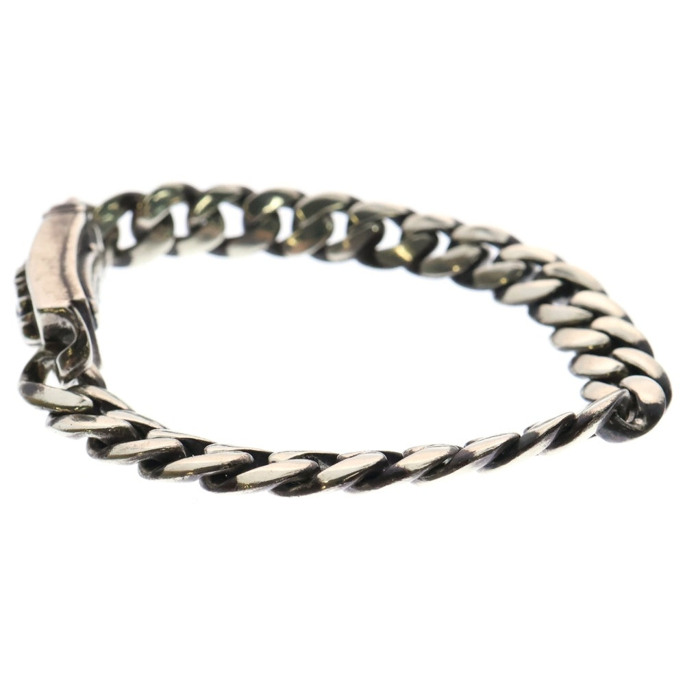 CHROME HEARTS(クロムハーツ) 24LINK ID BBY FLRL CRS ベイビーIDフローラルクロス 1サファイア シルバーブレスレット