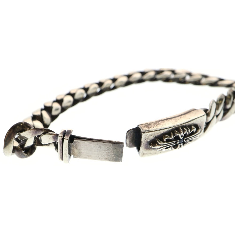 CHROME HEARTS(クロムハーツ) 24LINK ID BBY FLRL CRS ベイビーIDフローラルクロス 1サファイア シルバーブレスレット