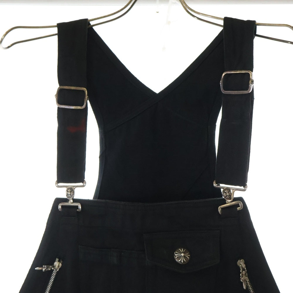 CHROME HEARTS(クロムハーツ) OVERALL クロスボールボタン オーバーオール オールインワン ブラック