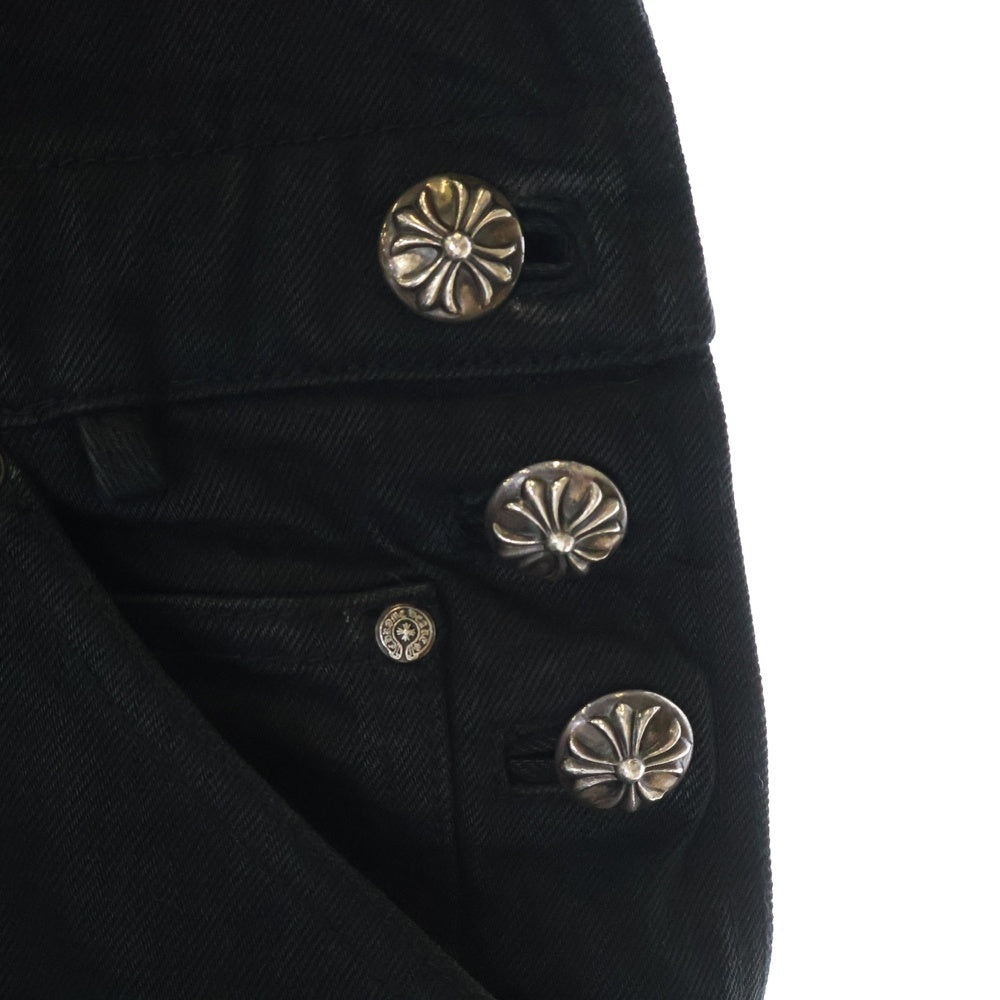 CHROME HEARTS(クロムハーツ) OVERALL クロスボールボタン オーバーオール オールインワン ブラック