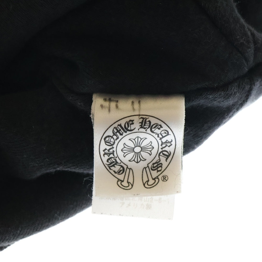 CHROME HEARTS(クロムハーツ) ヴァインダガー ロゴ刺繍 サーマルコットンキャップ ビーニー ブラック