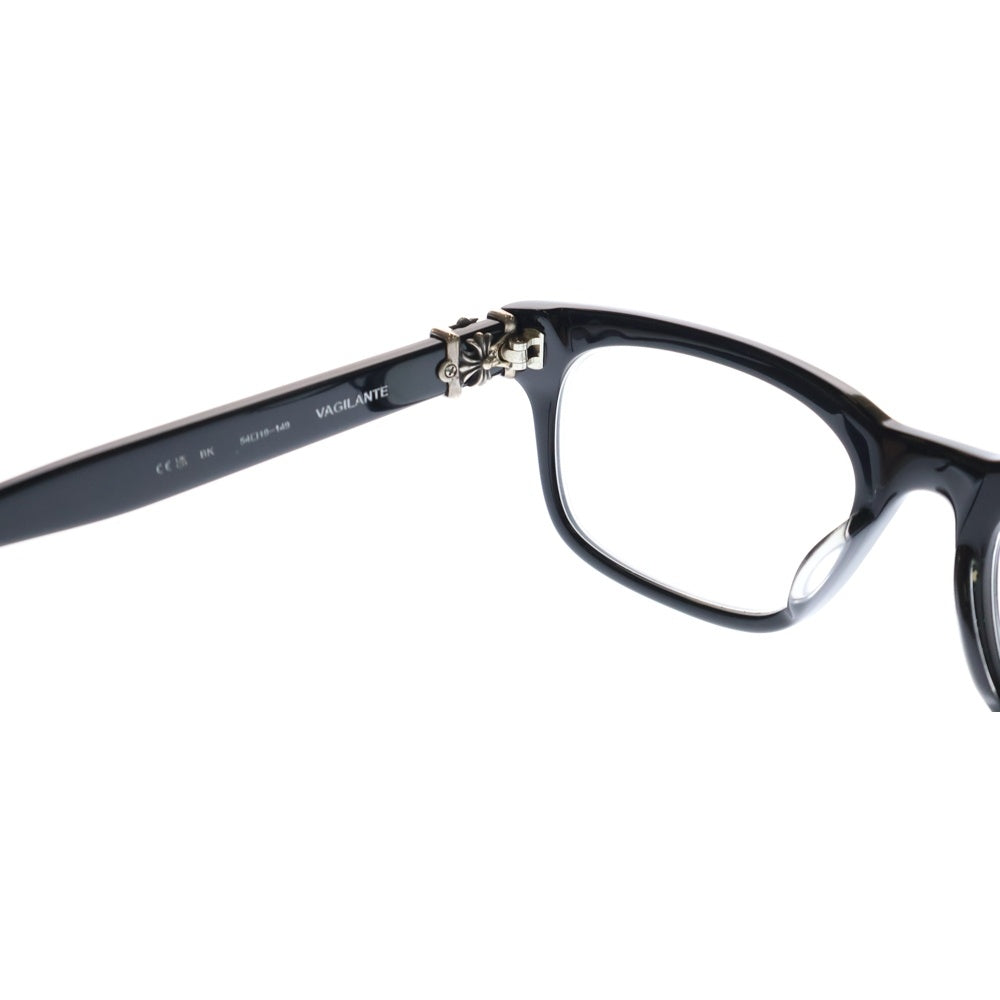 CHROME HEARTS(クロムハーツ) 54□19-149 VAGILANTE CHプラステンプルウェリントン眼鏡 度入り