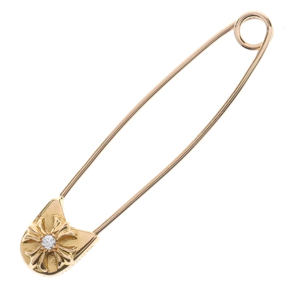CHROME HEARTS(クロムハーツ) 22K SAFETY PIN L 1DIA 1ダイヤラージセーフティピン 1ダイヤ ゴールドネックレストップ