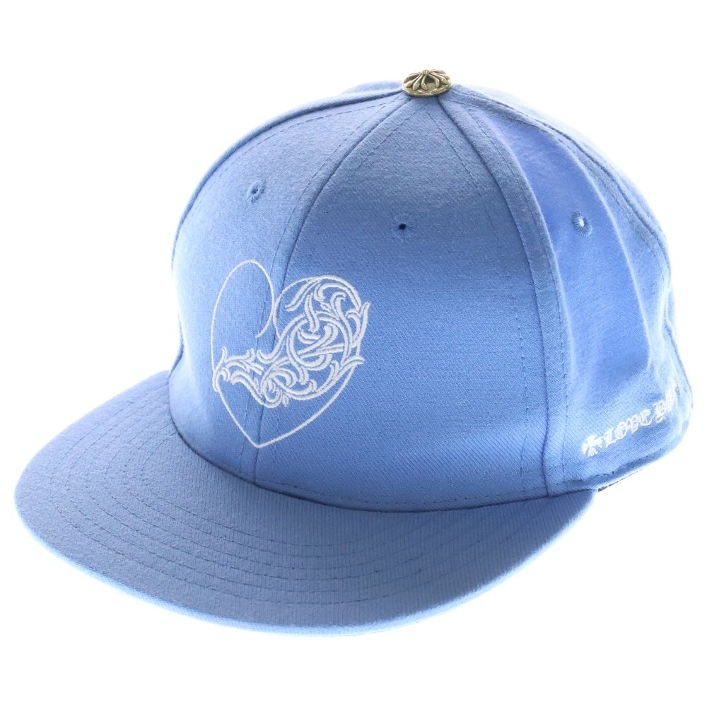 CHROME HEARTS(クロムハーツ) CH HAT ハートロゴ刺繍ベースボールキャップ帽子 ライトブルー