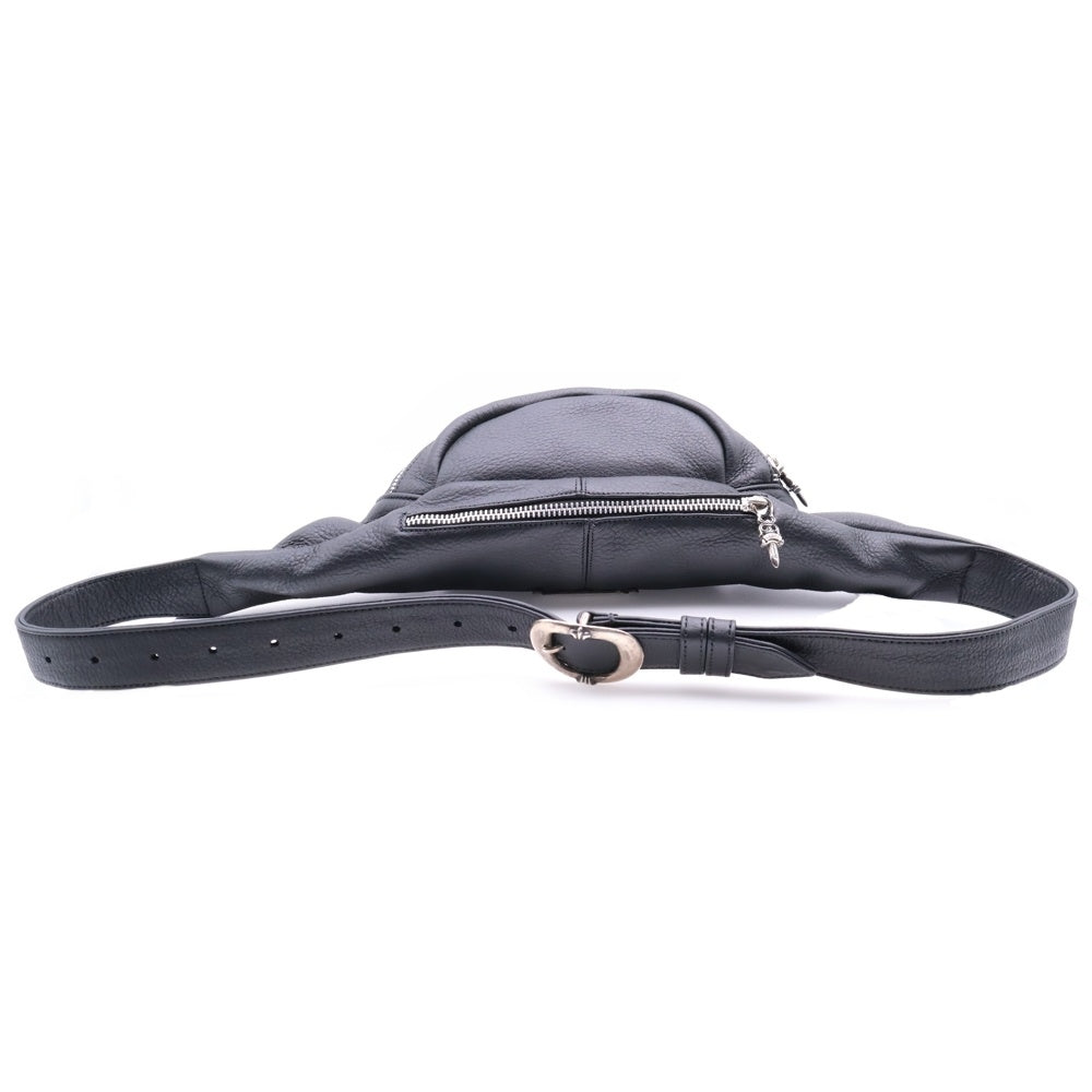 CHROME HEARTS(クロムハーツ) #3 SNAT PACK スナットパック クロスパッチダガージップレザーウエストバッグ ボディーバッグ ブラック