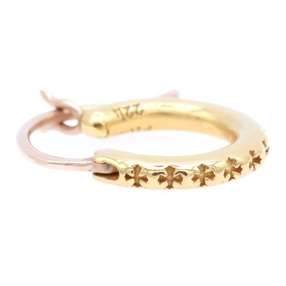 CHROME HEARTS(クロムハーツ) 22K HOOP TFL SML ゴールドピアス