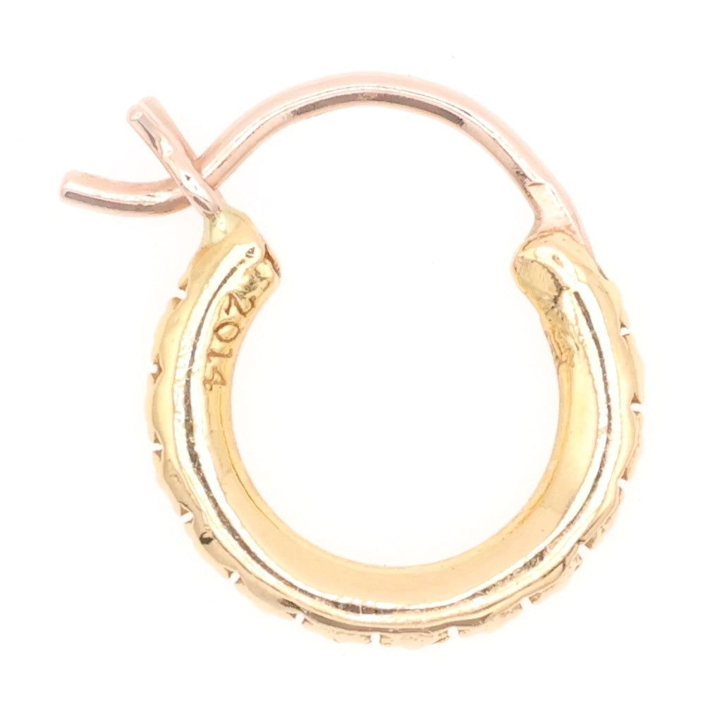 CHROME HEARTS(クロムハーツ) 22K HOOP TFL SML ゴールドピアス