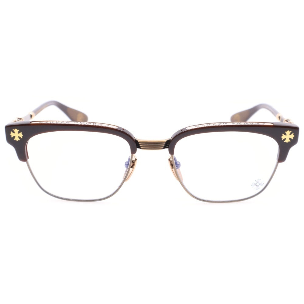 CHROME HEARTS(クロムハーツ) 53□19-150 BONENNOISSEUR II テンプルCHクロスハーフリム眼鏡