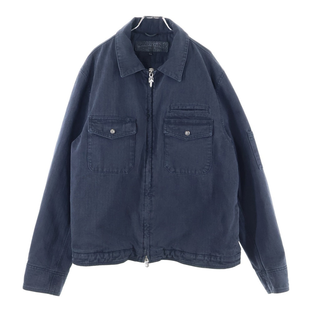 CHROME HEARTS(クロムハーツ) ダガージップ キルティングライニング ミリタリー ブルゾン グレー