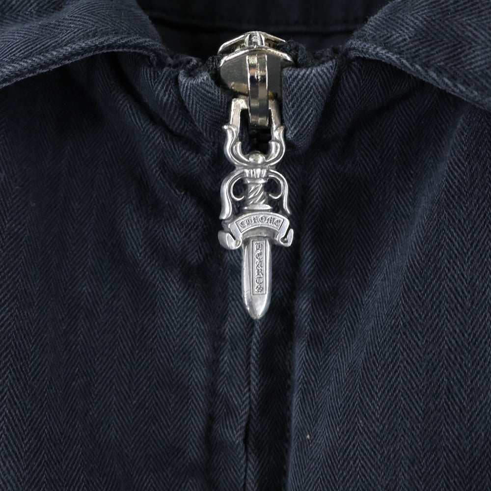 CHROME HEARTS(クロムハーツ) ダガージップ キルティングライニング ミリタリー ブルゾン グレー