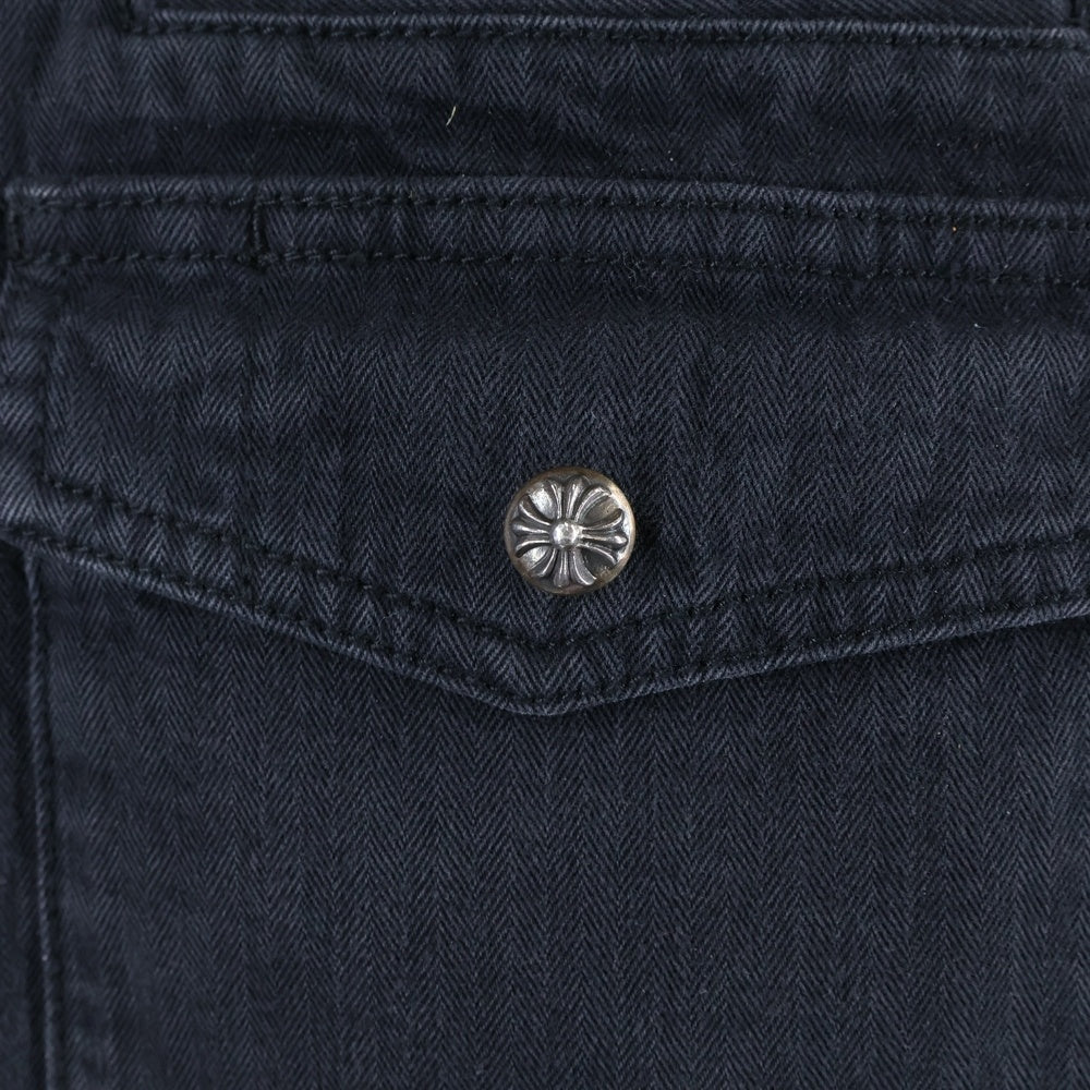 CHROME HEARTS(クロムハーツ) ダガージップ キルティングライニング ミリタリー ブルゾン グレー