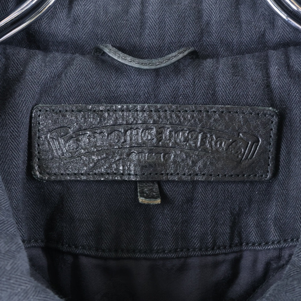 CHROME HEARTS(クロムハーツ) ダガージップ キルティングライニング ミリタリー ブルゾン グレー