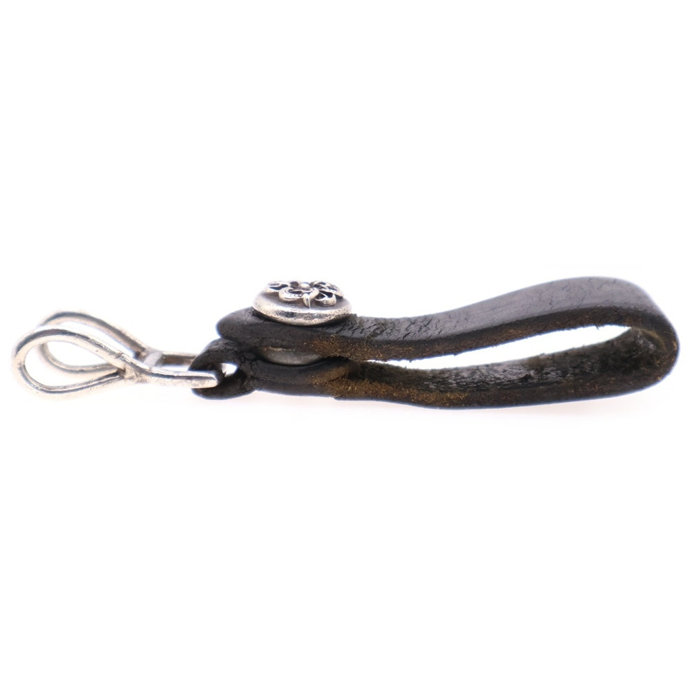 CHROME HEARTS(クロムハーツ) BELT LOOP ケルティックボールボタンレザーベルトループ シルバー/ブラック