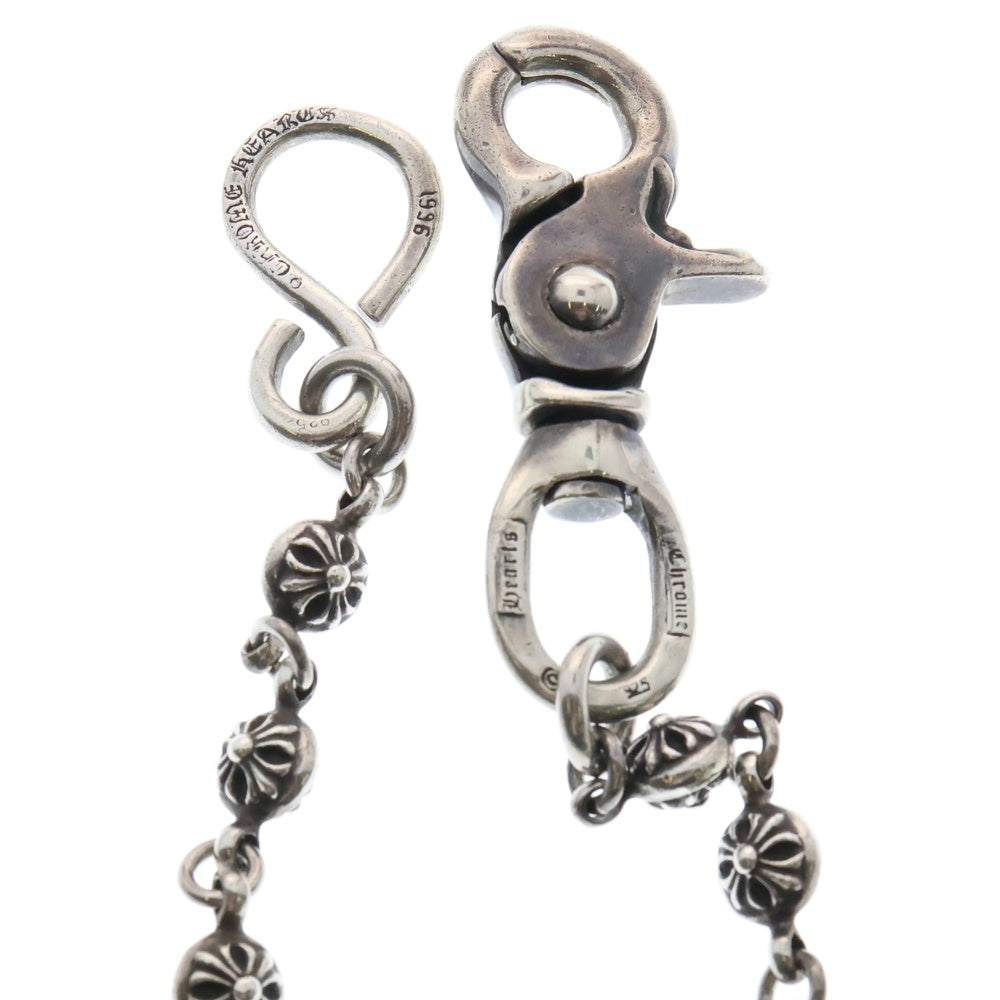 CHROME HEARTS(クロムハーツ) 1BALL LONG-S/1クリップロング#1クロスボール ウォレットチェーン シルバー
