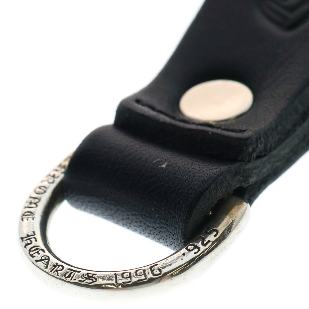 CHROME HEARTS(クロムハーツ) BELT LOOP D RING Dカンクロスボールボタンベルトループ ブラック/シルバー
