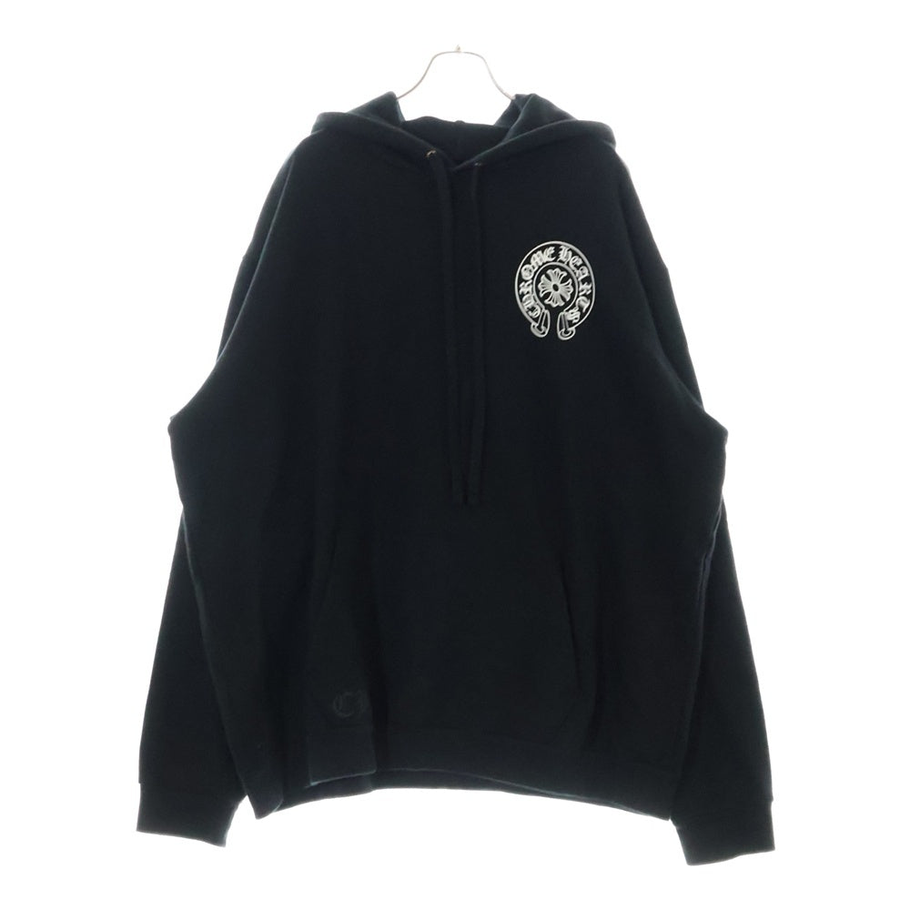 CHROME HEARTS(クロムハーツ) SWTSHRT HD PLVR 東京限定バックホースシュープリント プルオーバーパーカー ブラック