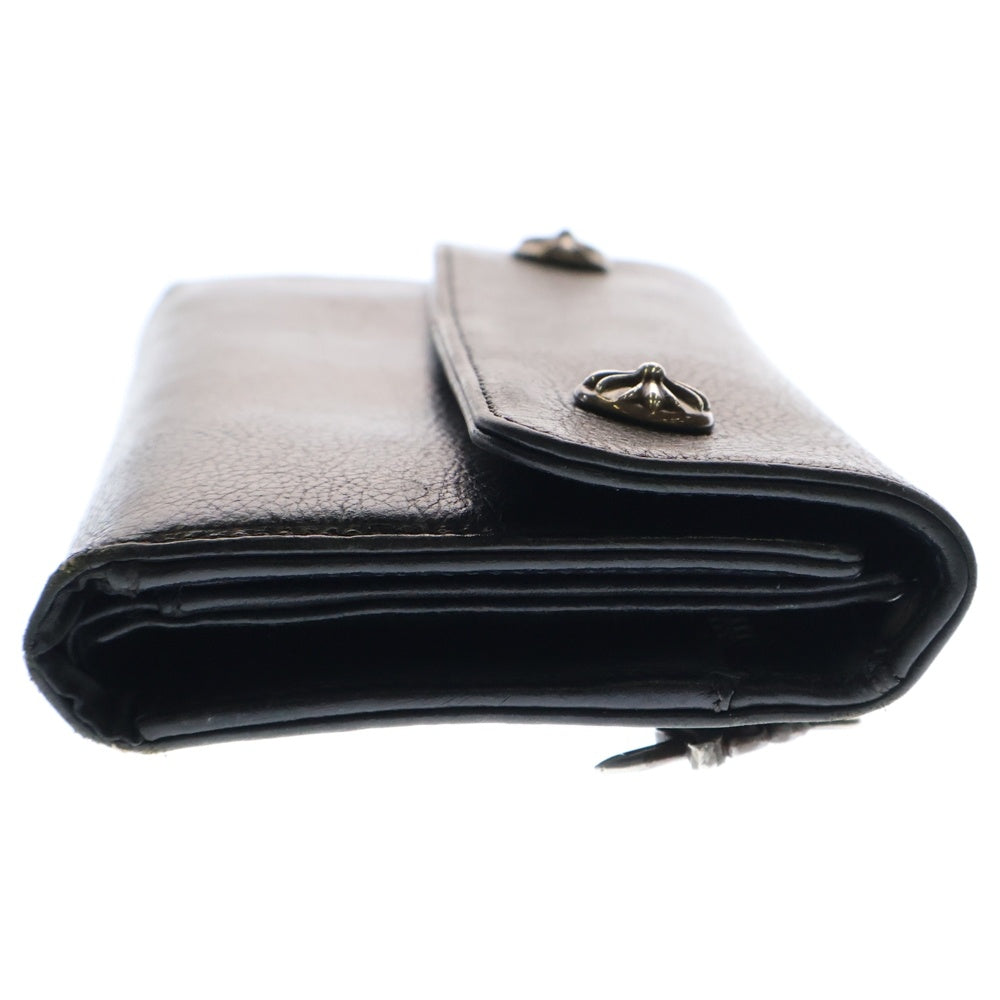 CHROME HEARTS(クロムハーツ) WAVE ウェーブ レザーウォレット 財布 ブラック BCA374