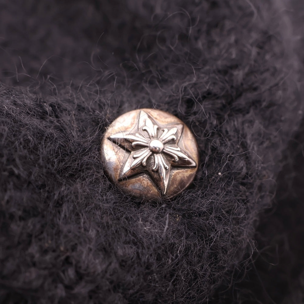 CHROME HEARTS(クロムハーツ) BEANIE CASH レザーパッチビーニー スターパッチ付きカシミアビーニー