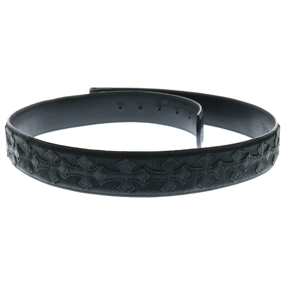 CHROME HEARTS(クロムハーツ) 1.5 STRAP CEMETERY 1.5inchセメタリークロスパッチ レザーベルト ブラック
