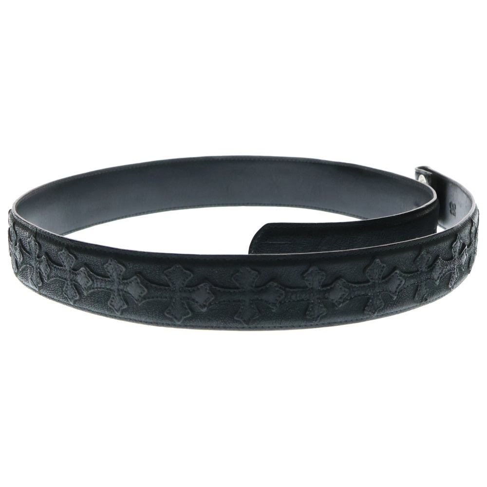 CHROME HEARTS(クロムハーツ) 1.5 STRAP CEMETERY 1.5inchセメタリークロスパッチ レザーベルト ブラック