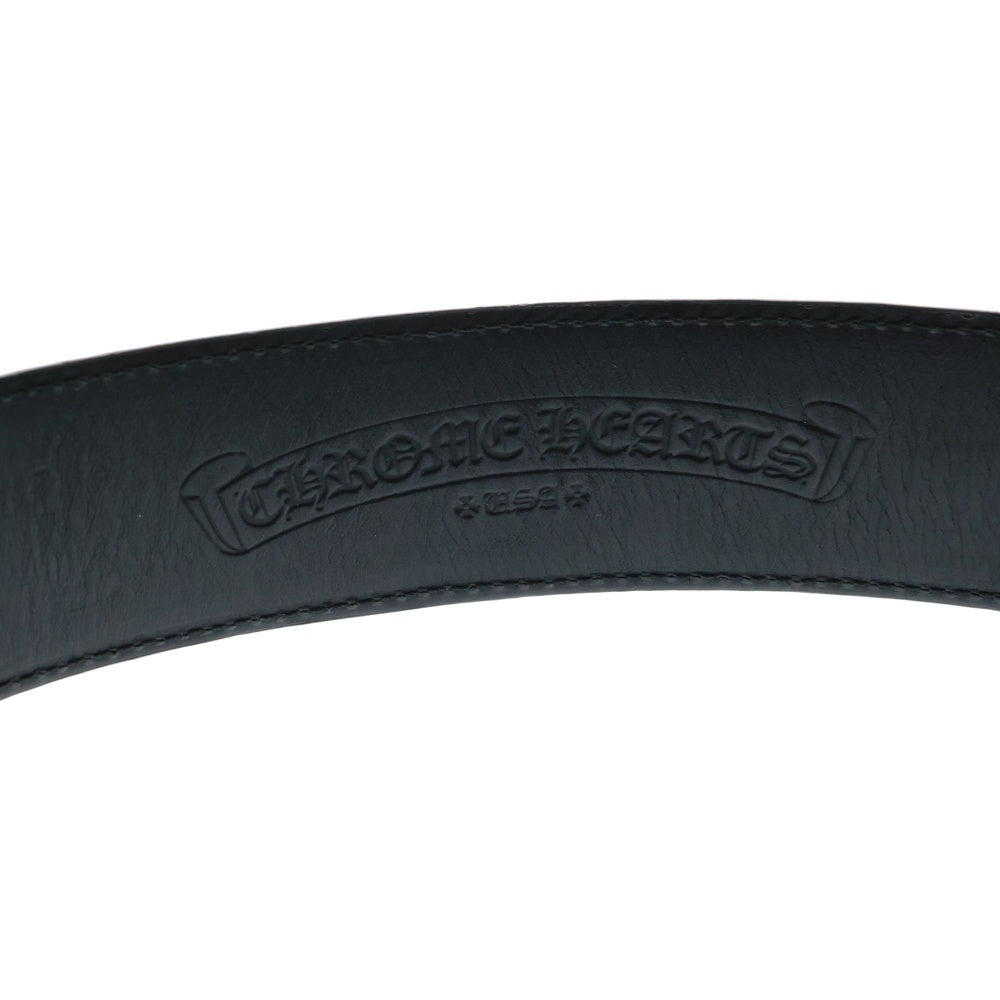 CHROME HEARTS(クロムハーツ) 1.5 STRAP CEMETERY 1.5inchセメタリークロスパッチ レザーベルト ブラック