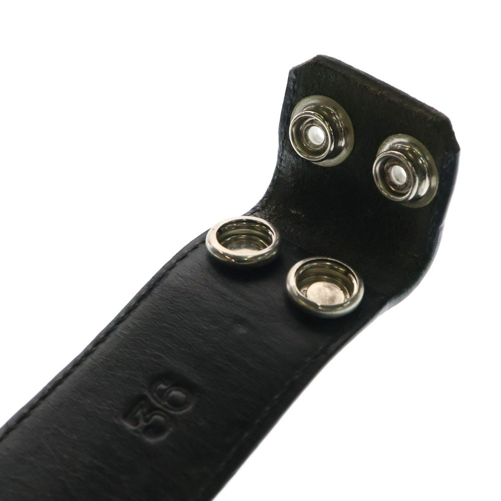 CHROME HEARTS(クロムハーツ) 1.5 STRAP CEMETERY 1.5inchセメタリークロスパッチ レザーベルト ブラック
