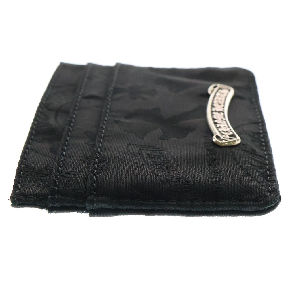 CHROME HEARTS(クロムハーツ) DOUBLE SIDE ダブルサイド 総柄ナイロンカードケース ブラック