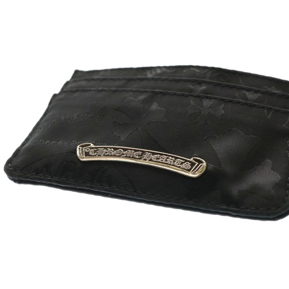 CHROME HEARTS(クロムハーツ) DOUBLE SIDE ダブルサイド 総柄ナイロンカードケース ブラック