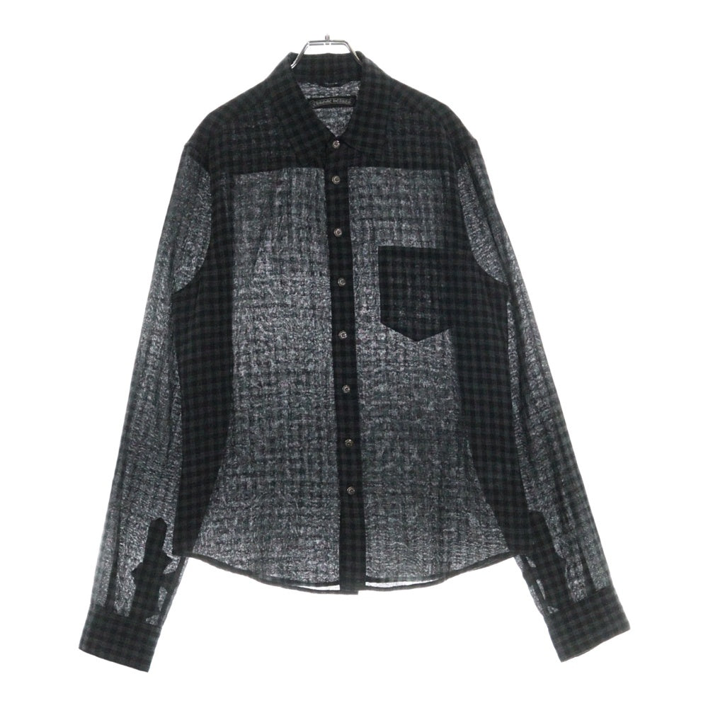 CHROME HEARTS(クロムハーツ) LOOSEENDS LS ルーズエンド チェック柄フローラルボタン長袖シャツ