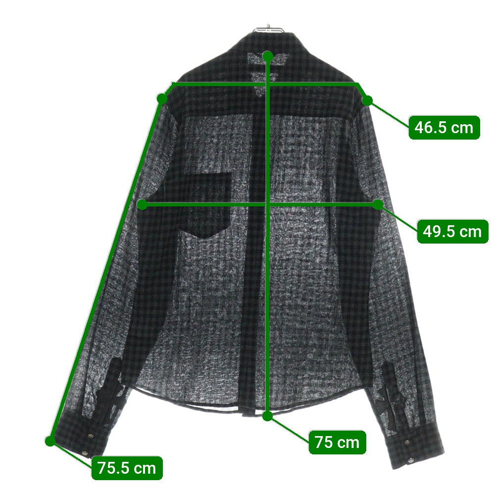 CHROME HEARTS(クロムハーツ) LOOSEENDS LS ルーズエンド チェック柄フローラルボタン長袖シャツ