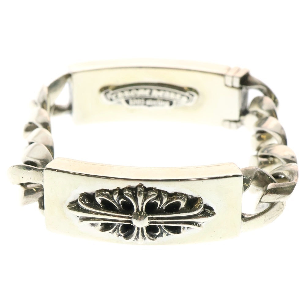 CHROME HEARTS(クロムハーツ) ID DBL FLRL DGGR ダブルID フローラルダガー クラシックチェーン ブレスレット シルバー