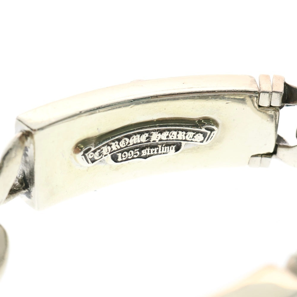 CHROME HEARTS(クロムハーツ) ID DBL FLRL DGGR ダブルID フローラルダガー クラシックチェーン ブレスレット シルバー