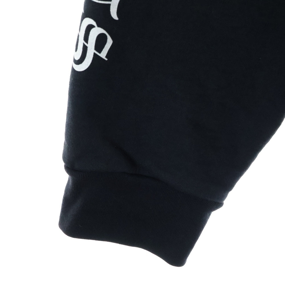 CHROME HEARTS(クロムハーツ) Zip Up Hoodie バックスクロール 袖ロゴプリント ジップアップフーディー パーカー ブラック