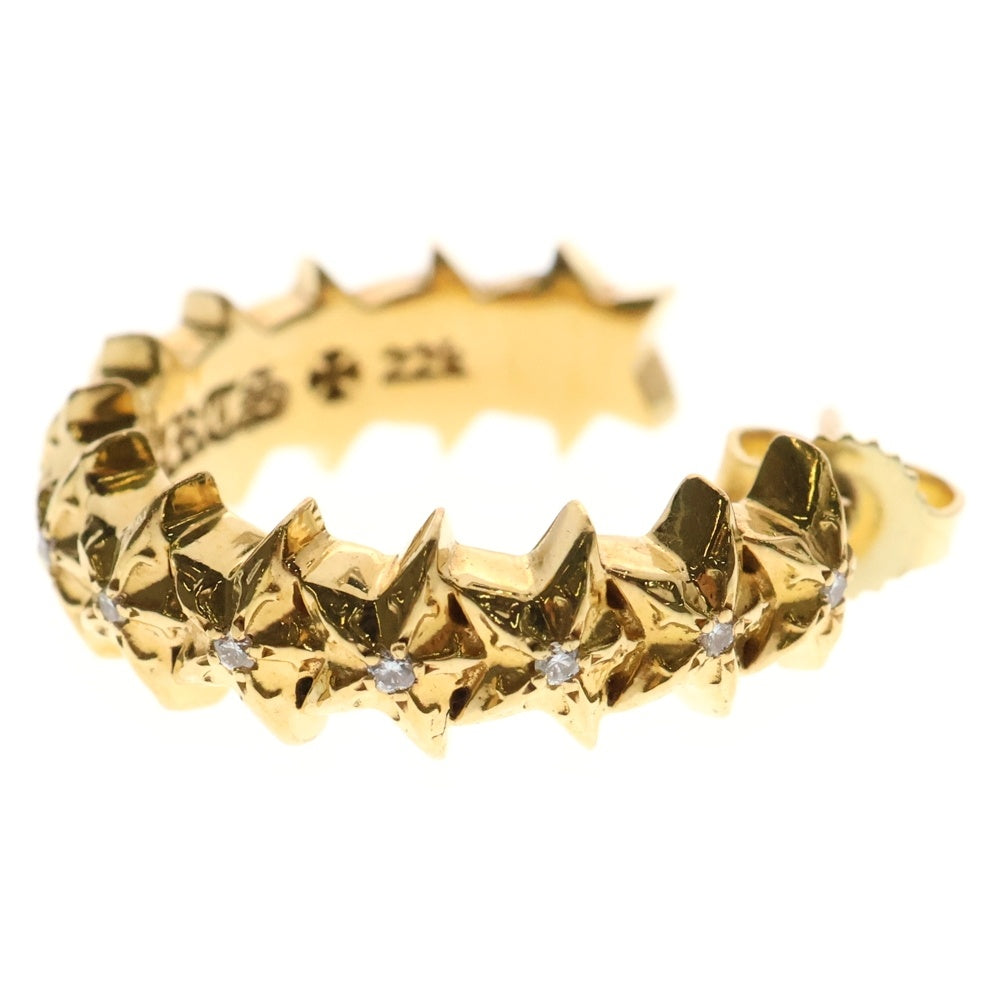 CHROME HEARTS(クロムハーツ) 22k TINY 5PT STAR BAND P DIA タイニー5ポイントスターバンド スタッドピアス