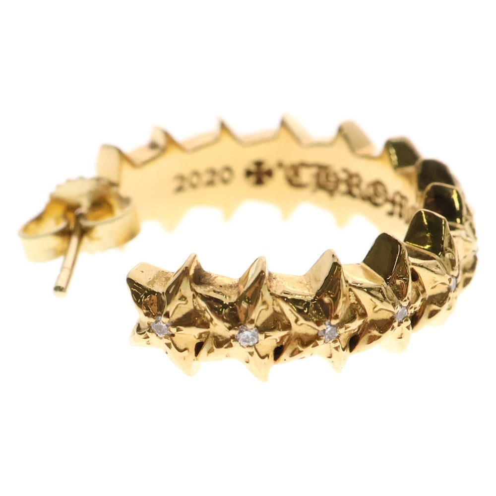 CHROME HEARTS(クロムハーツ) 22k TINY 5PT STAR BAND P DIA タイニー5ポイントスターバンド スタッドピアス