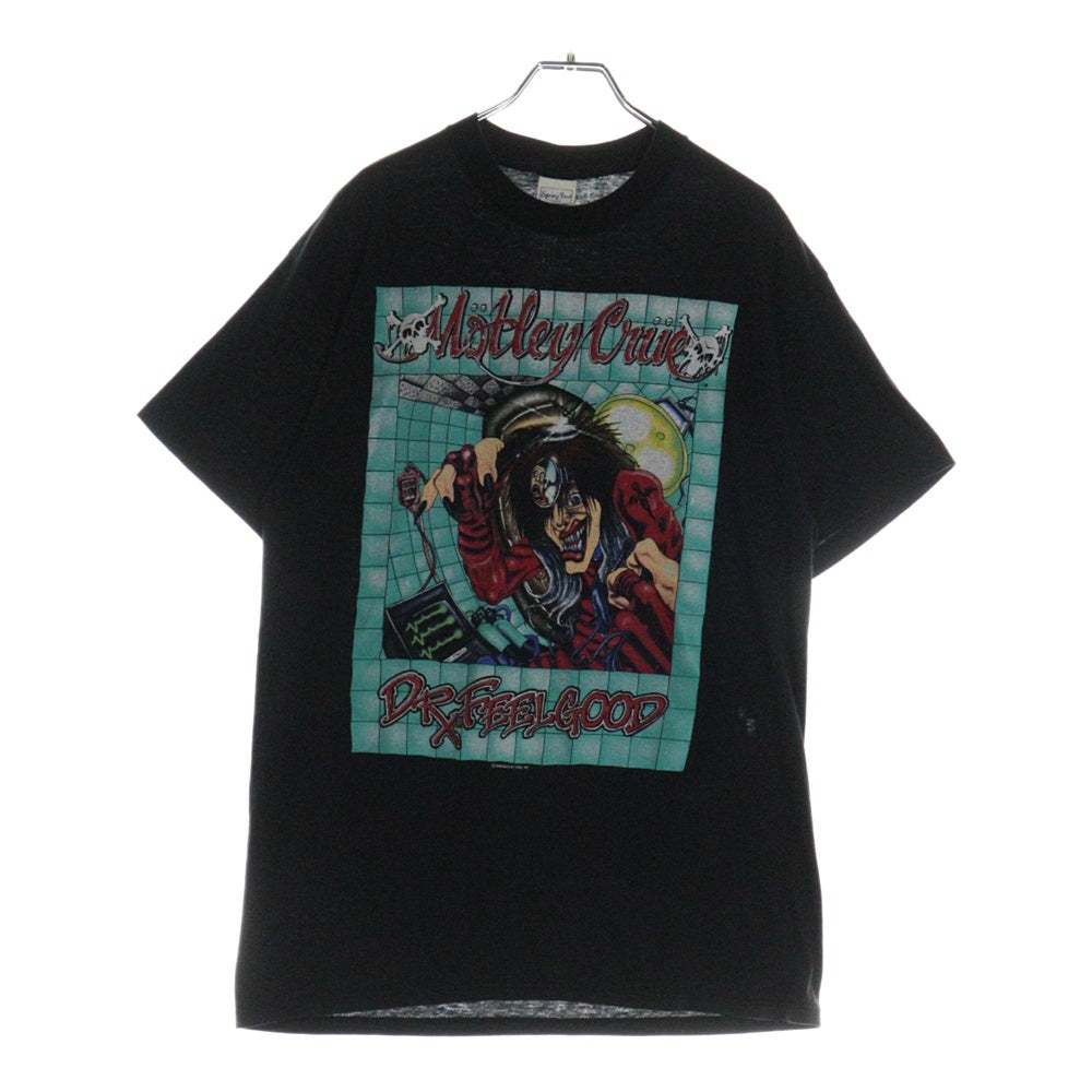 VINTAGE(ヴィンテージ) 80's Motley Crue DR.FEELGOOD モトリークルー バンドツアー 半袖Tシャツ カットソー ブラック