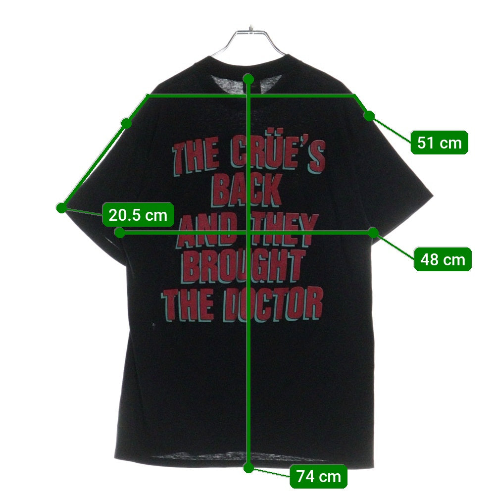 VINTAGE(ヴィンテージ) 80's Motley Crue DR.FEELGOOD モトリークルー バンドツアー 半袖Tシャツ カットソー ブラック