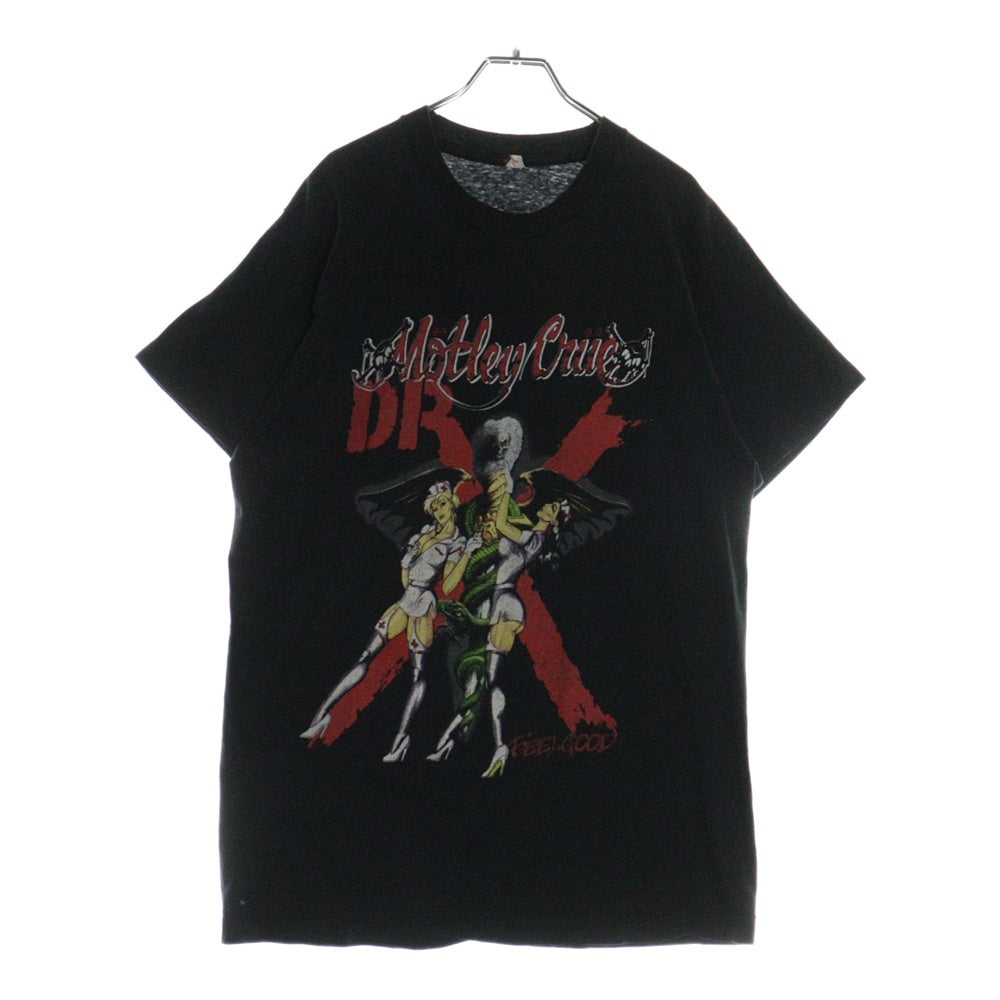 VINTAGE(ヴィンテージ) 80's Motley Crue DR.FEELGOOD モトリークルー プリント 半袖Tシャツ カットソー ブラック