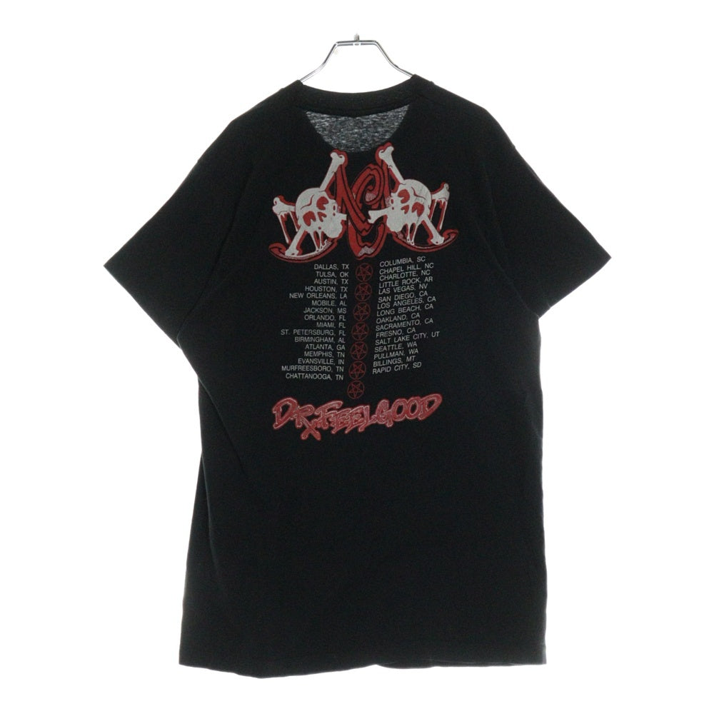 VINTAGE(ヴィンテージ) 80's Motley Crue DR.FEELGOOD モトリークルー プリント 半袖Tシャツ カットソー ブラック