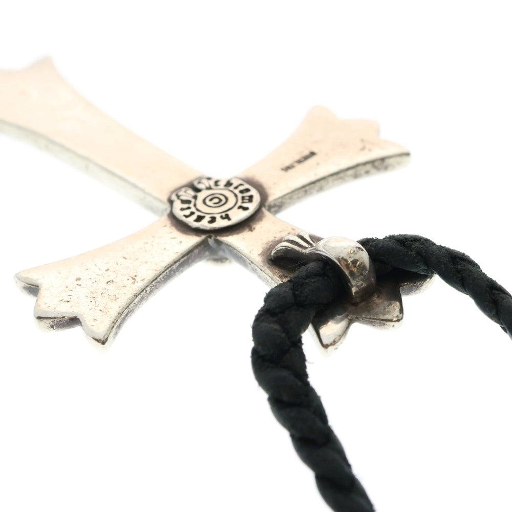 CHROME HEARTS(クロムハーツ) CH CRS LG BC ラージCHクロス Wボロチップ シルバーネックレス