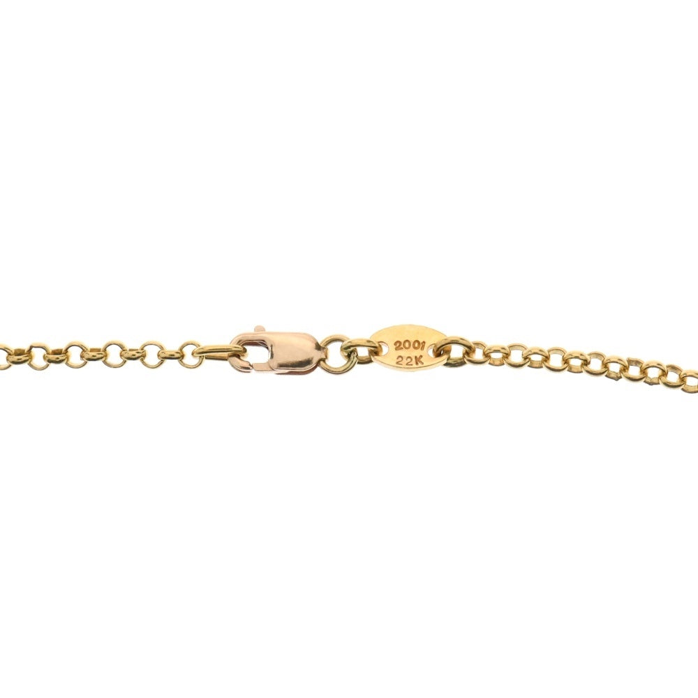 CHROME HEARTS(クロムハーツ) 22K NECKCHAIN R20 ロールチェーンネックレス 20inch ゴールド BCA011