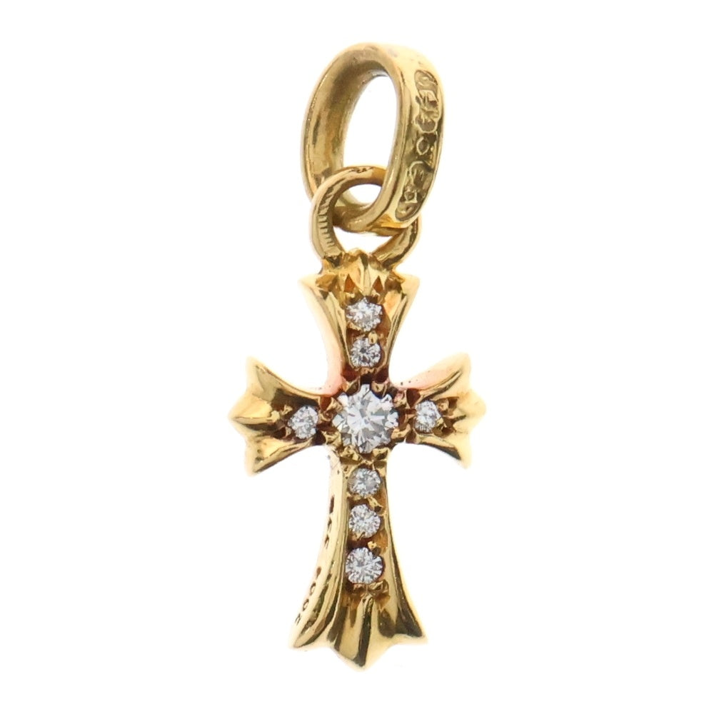 CHROME HEARTS(クロムハーツ) 22K CRS BBYFAT P/DIA ベイビーファットクロス PAVEダイヤ ペンダントトップ ゴールド BCA035