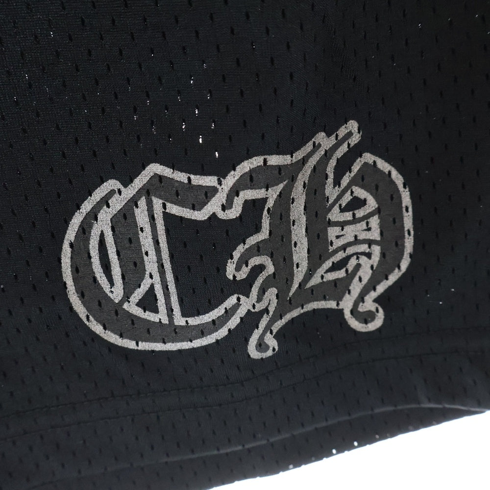CHROME HEARTS(クロムハーツ) MESH WARM UP JERSEY CHプリントメッシュハーフパンツ ブラック