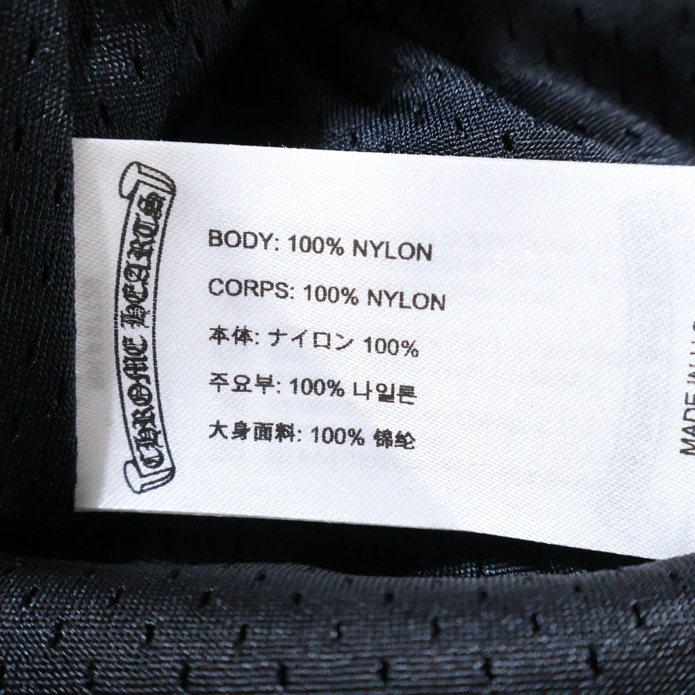 CHROME HEARTS(クロムハーツ) MESH WARM UP JERSEY CHプリントメッシュハーフパンツ ブラック