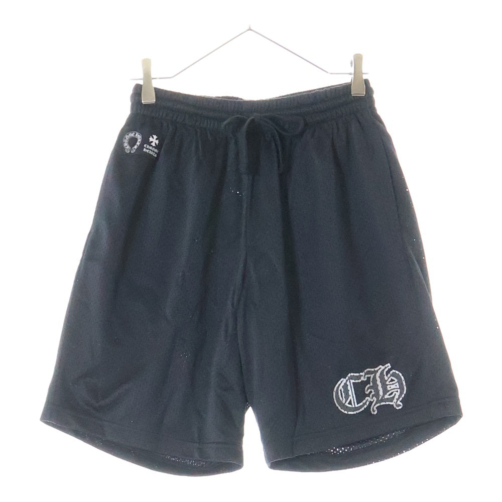 CHROME HEARTS(クロムハーツ) MESH WARM UP JERSEY CHプリントメッシュハーフパンツ ブラック