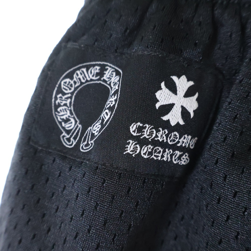 CHROME HEARTS(クロムハーツ) MESH WARM UP JERSEY CHプリントメッシュハーフパンツ ブラック