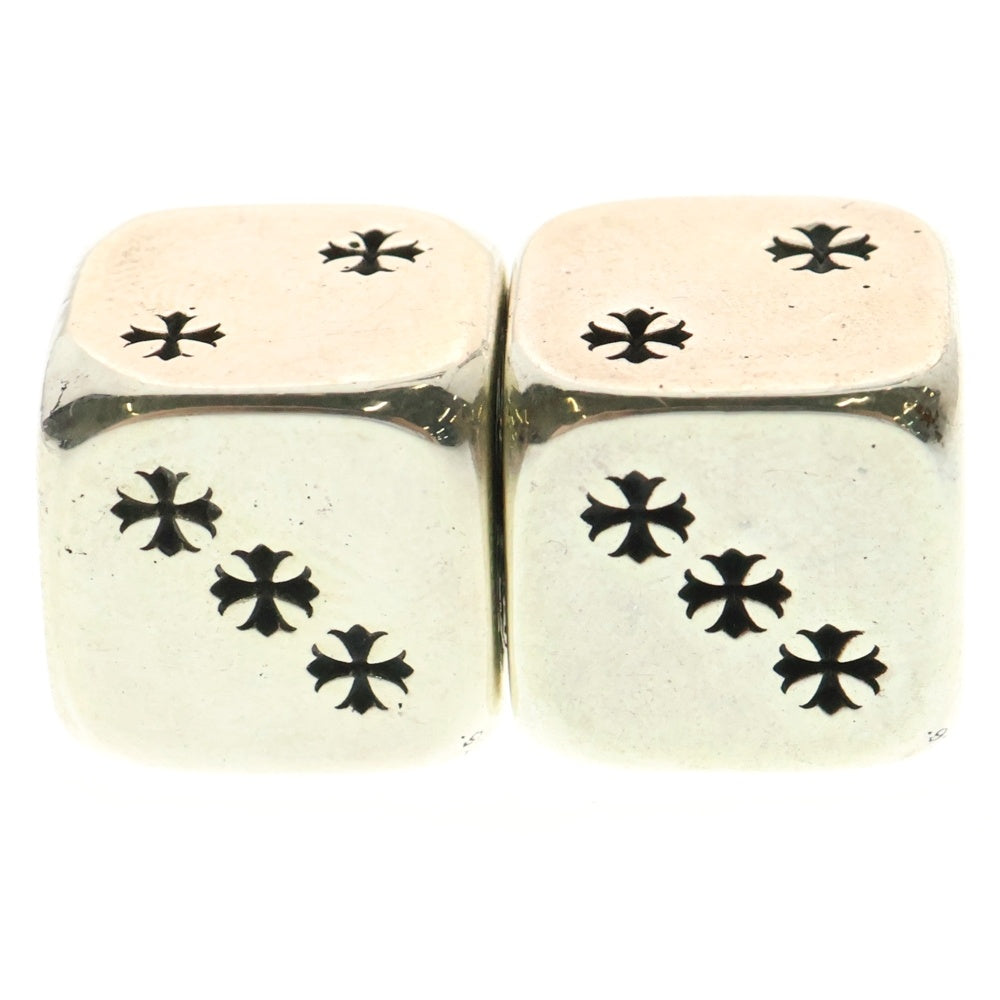 CHROME HEARTS(クロムハーツ) DICE ダイス 2015年 クリスマス限定 ノベルティ クロスボタン サイコロ置物 シルバー