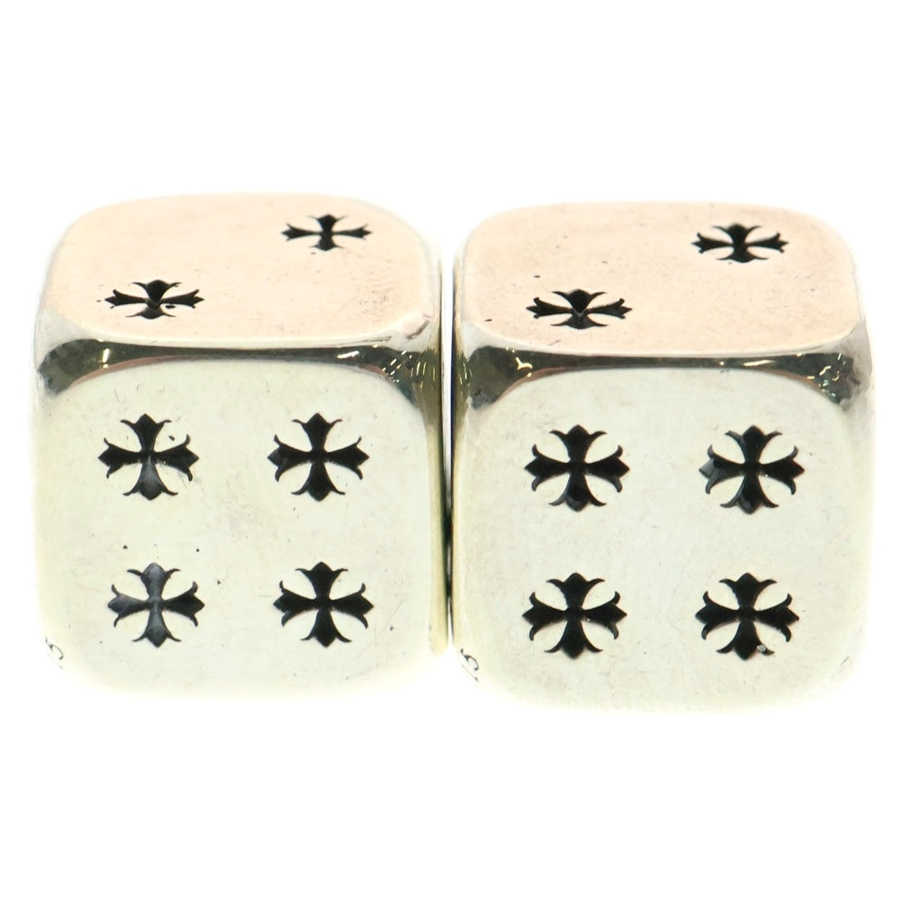 CHROME HEARTS(クロムハーツ) DICE ダイス 2015年 クリスマス限定 ノベルティ クロスボタン サイコロ置物 シルバー