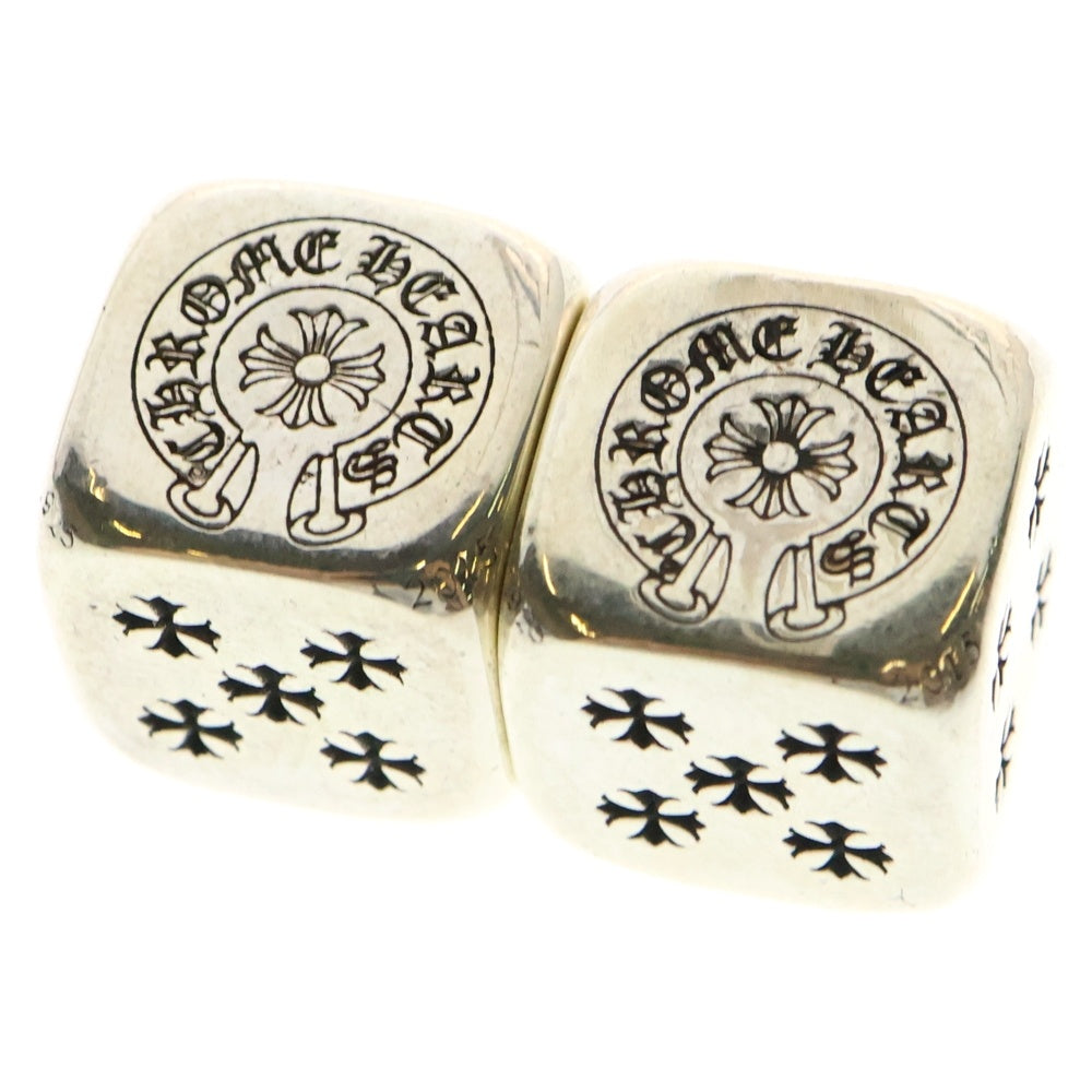 CHROME HEARTS(クロムハーツ) DICE ダイス 2015年 クリスマス限定 ノベルティ クロスボタン サイコロ置物 シルバー